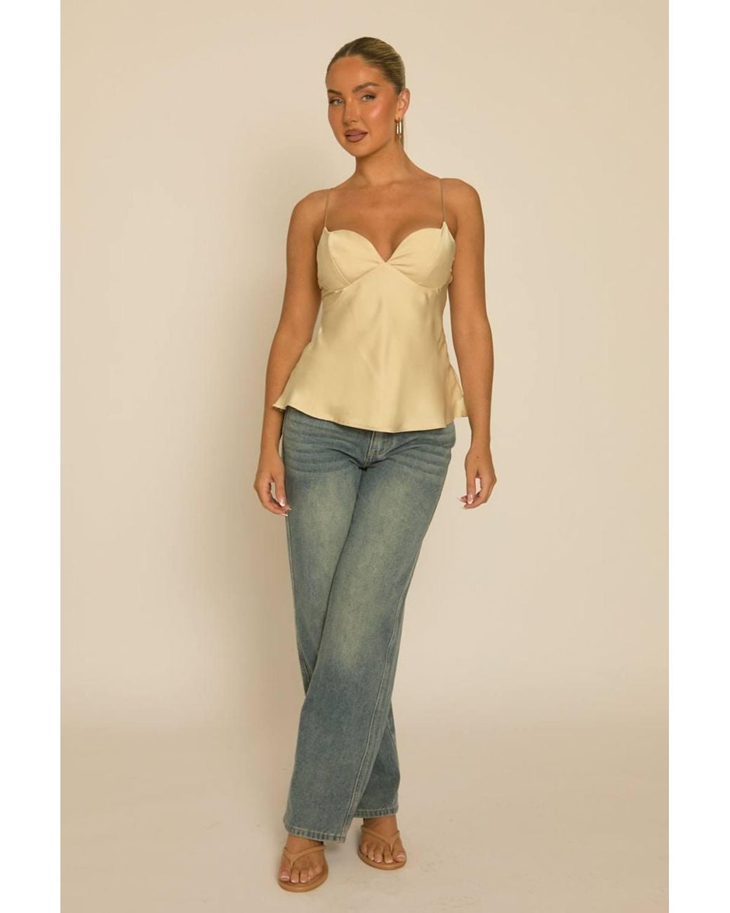 Rebellious Fashion Green Satin Sweetheart Neck Cami Top