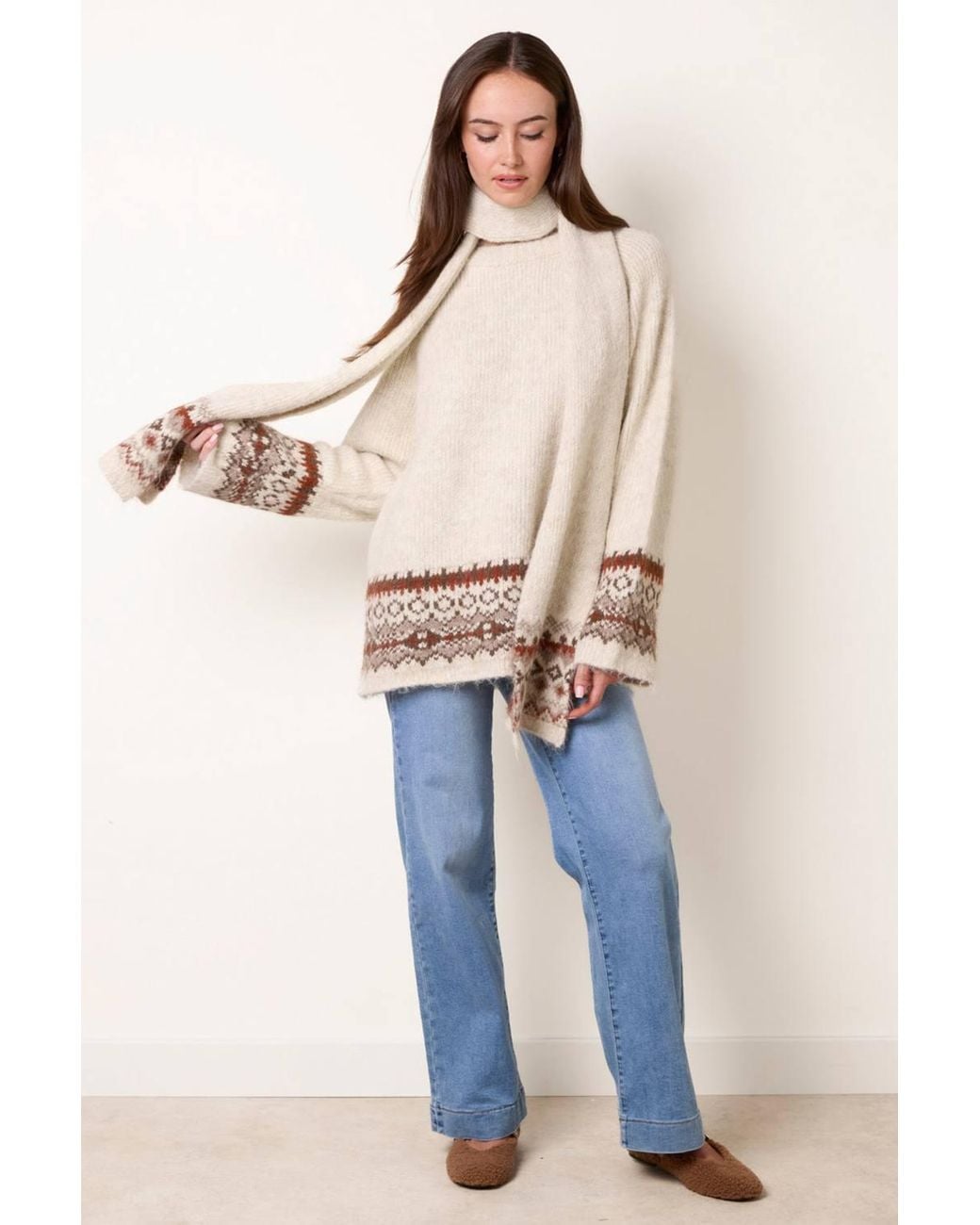 Blue Vanilla Natural Long Sleeve Round Neck Jumper