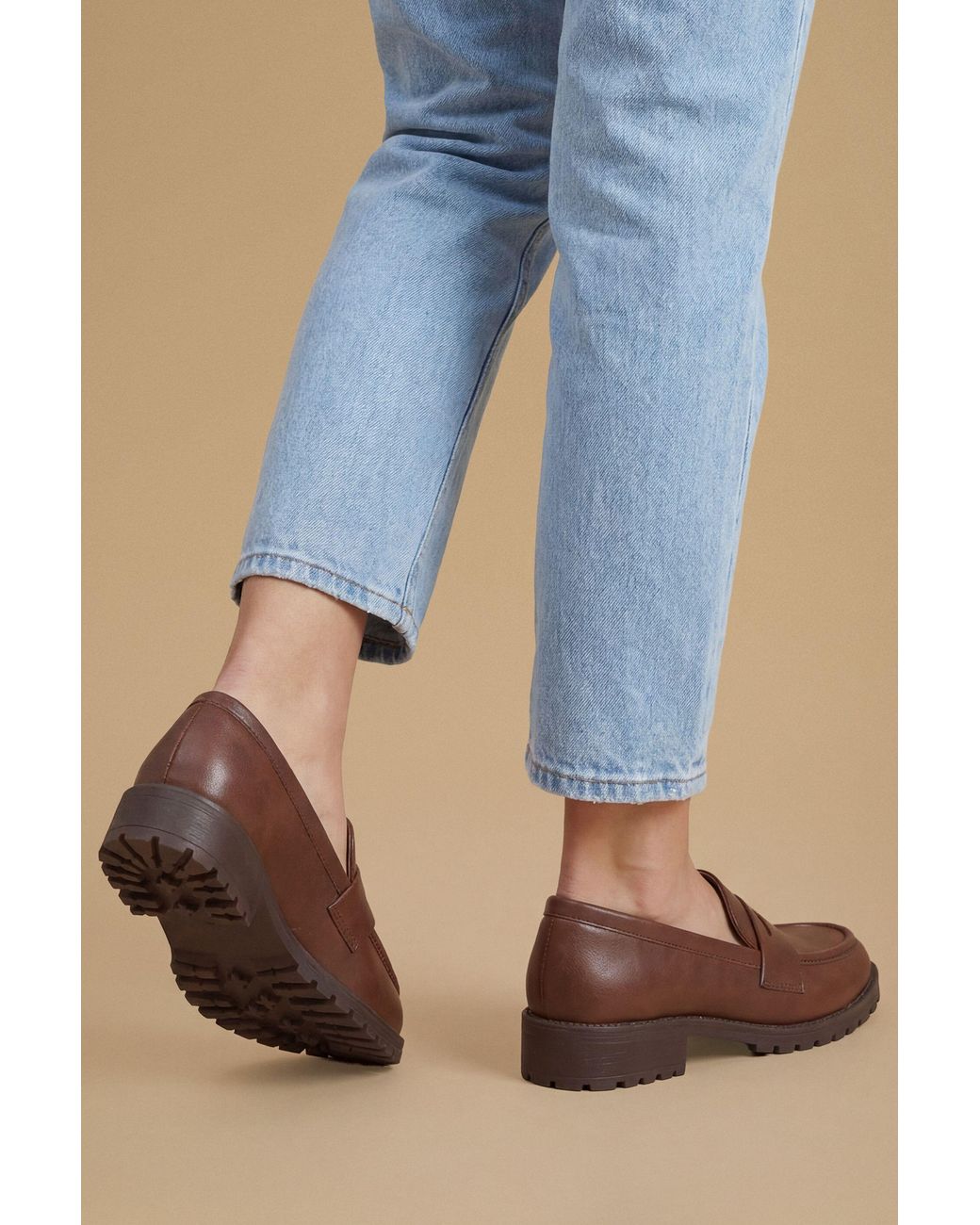 Dorothy Perkins Blue Leoni Chunky Loafers