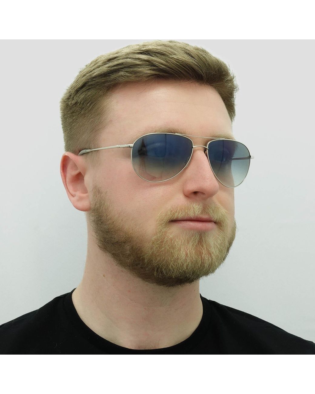 Oliver Peoples Blue Aviator Chrome Sapphire Vfx Sunglasses for men