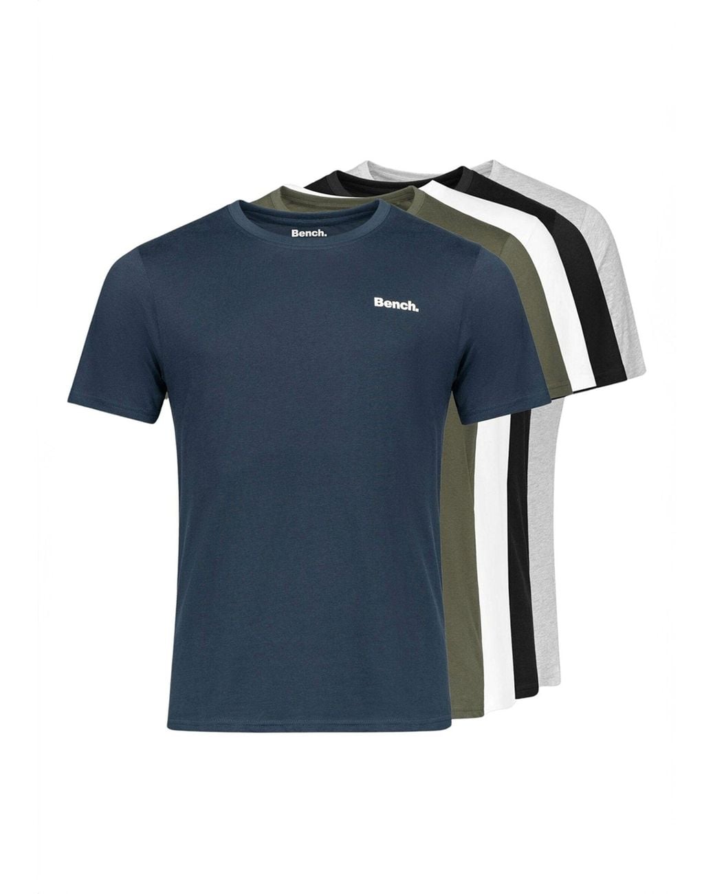 Bench Blue 5 Pack Cotton 'Oliver' T-Shirts for men