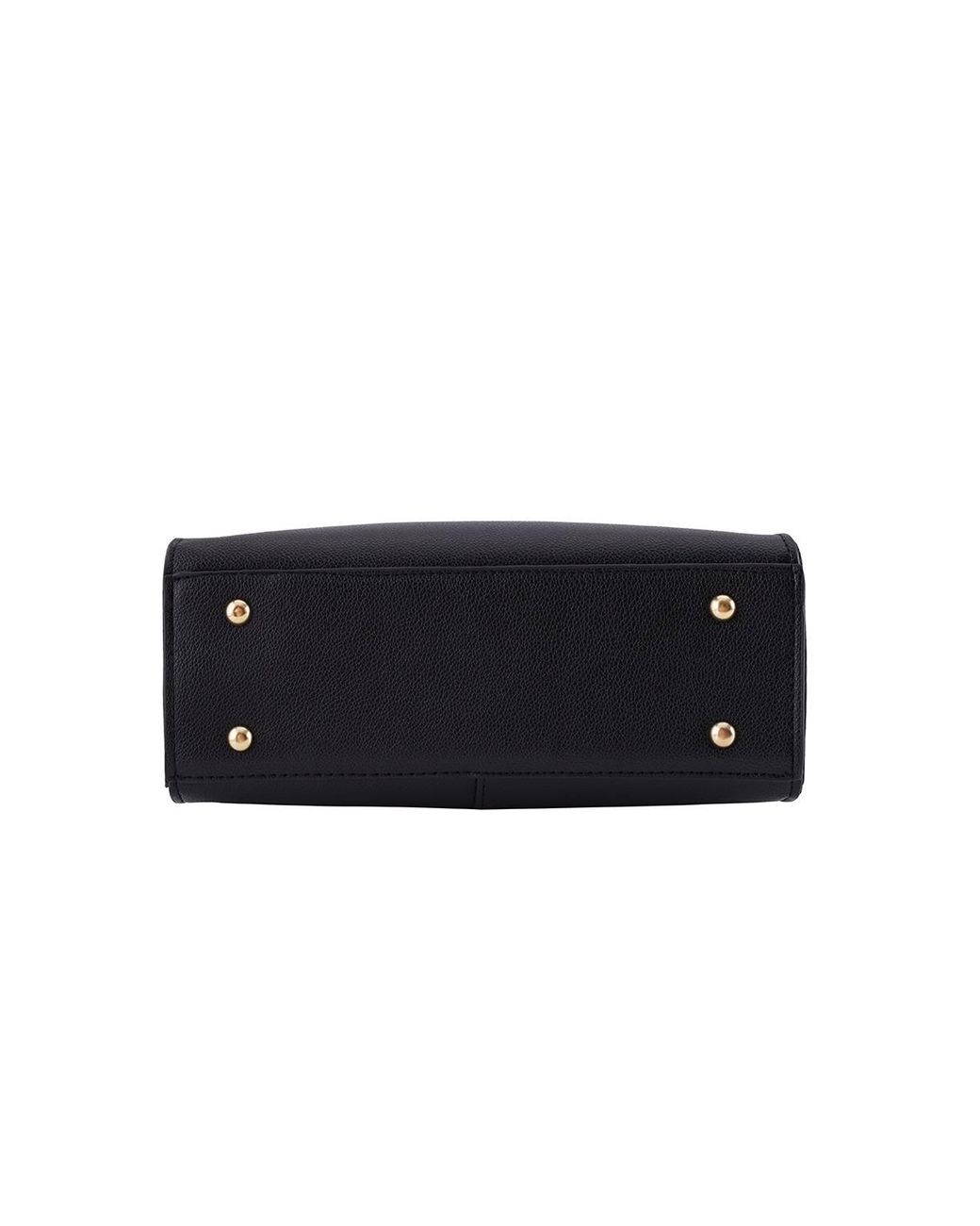 MODISHION Black Classic Tote Bag With Removable Scarf Decor