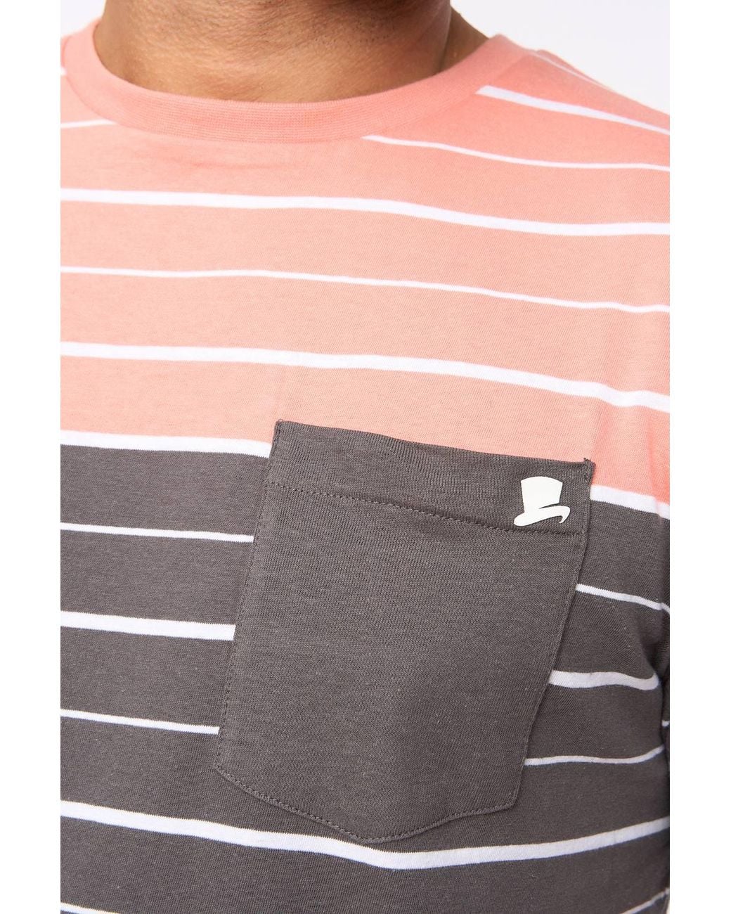 Bewley & Ritch Multicolor Blaydon 100% Cotton Yarn-Dyed Stripe Pocket T-Shirt for men