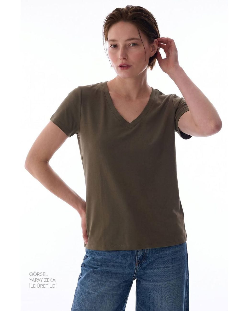 Penti Green Modal V-Neck T-Shirt