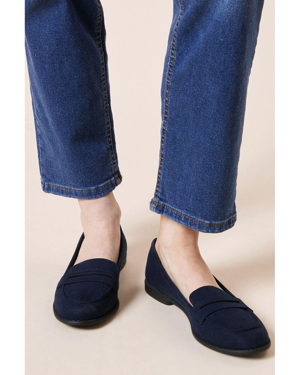 Dorothy Perkins Blue Lara Penny Loafers