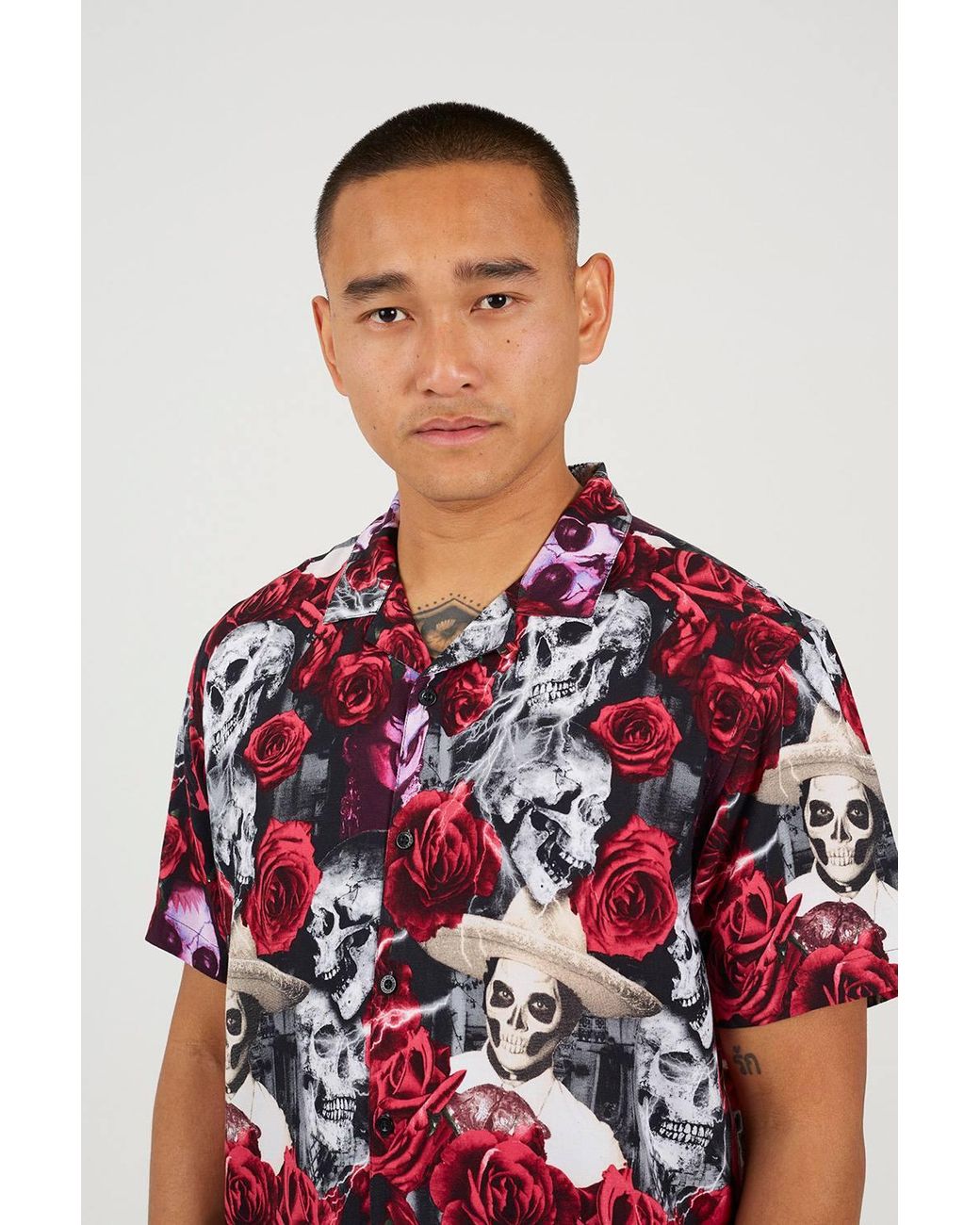 Brave Soul Red Printed Shirt for men