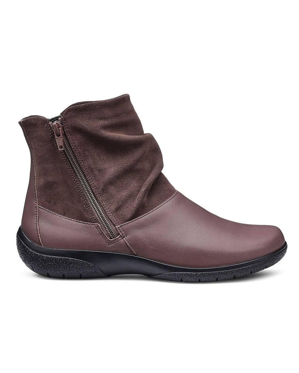 Hotter Brown Wide Fit 'Whisper' Ankle Boots