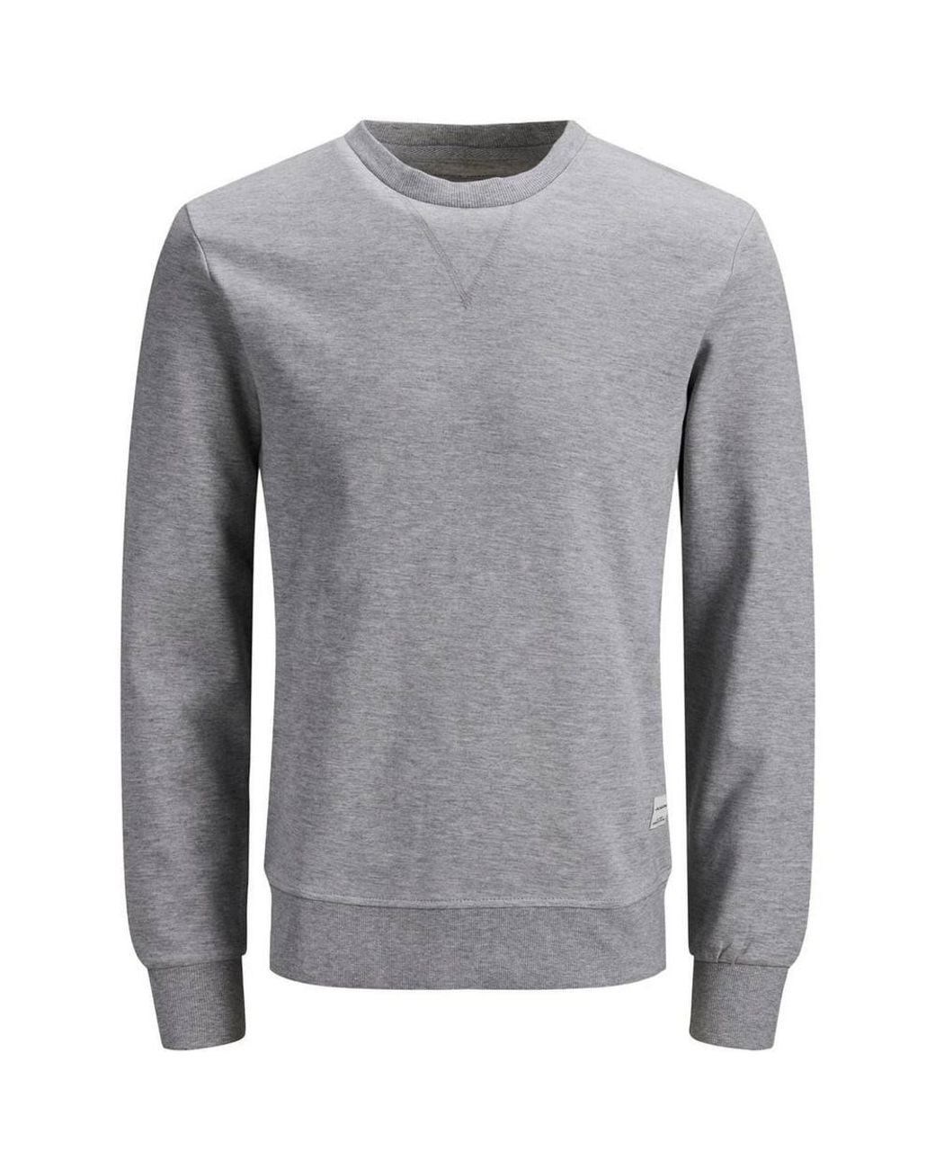 Jack & Jones Gray Basic Sweatshirt for men