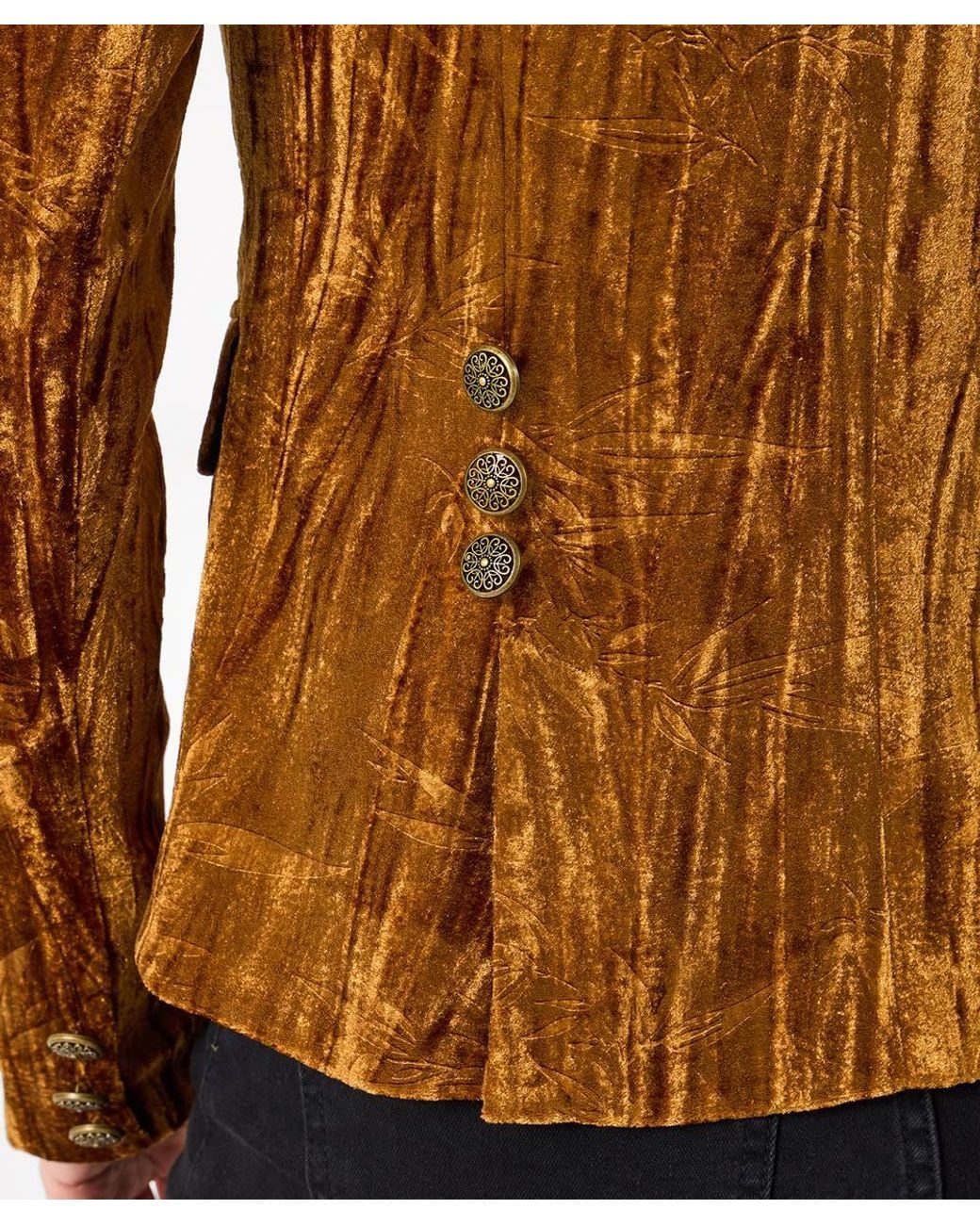 Joe Browns Brown Velour Leaf Print Jacket