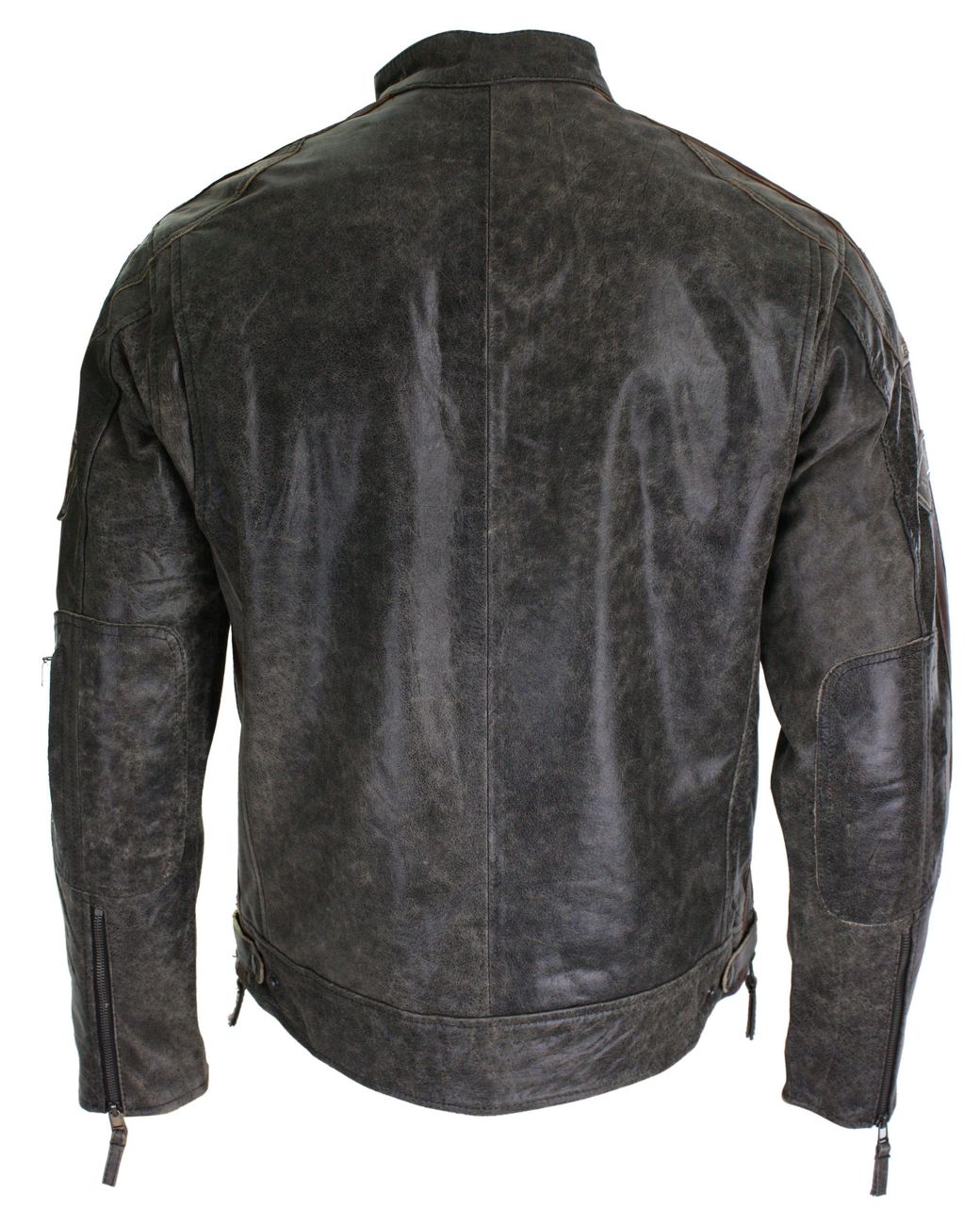 TruClothing Black Classic Biker Leather Jacket for men