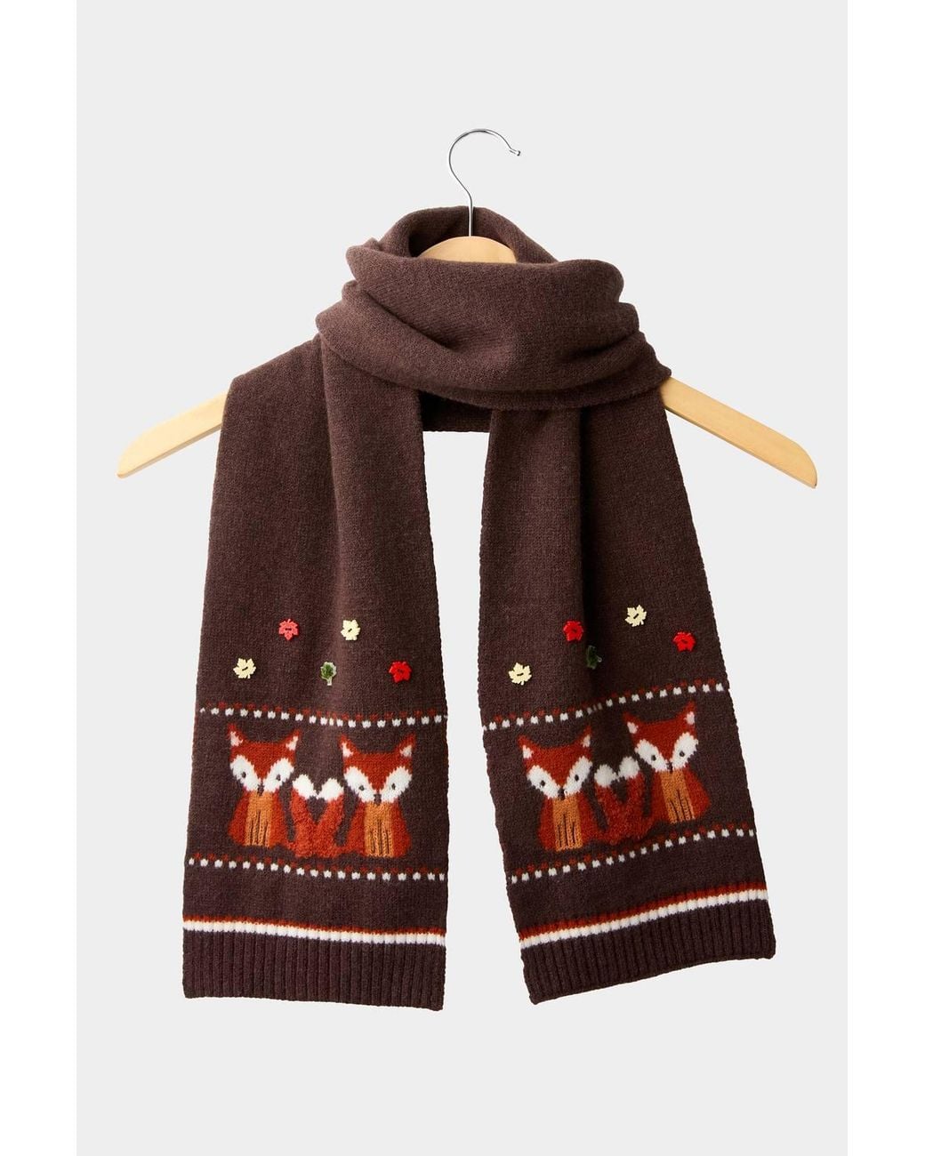 Joe Browns Red Cosy As A Fox Knitted Scarf