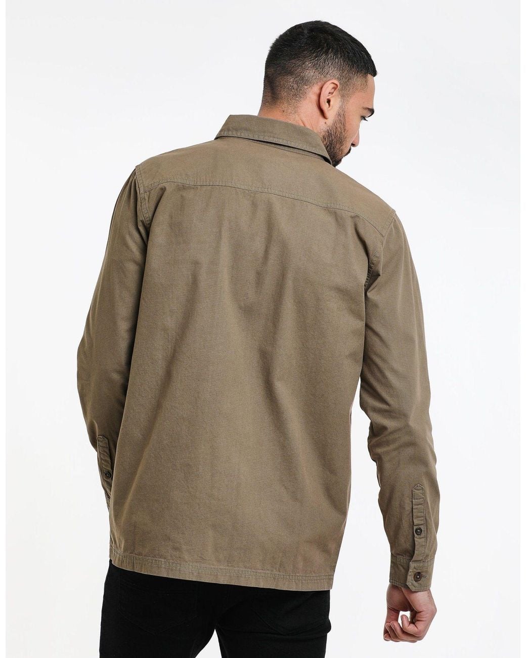 Threadbare Green Lightweight Shacket for men