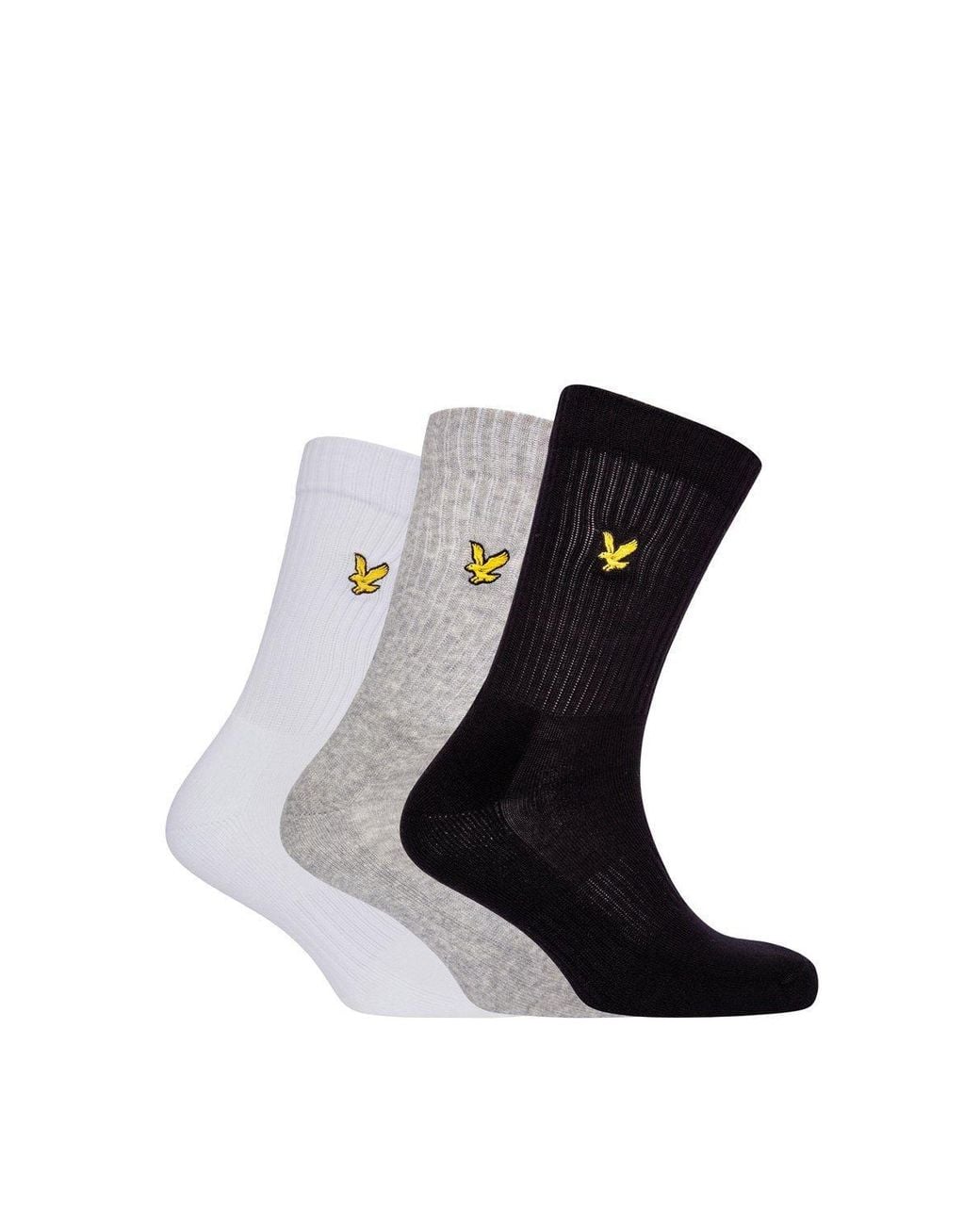 Lyle & Scott Black Hamilton 3 Pack Socks Mixed for men