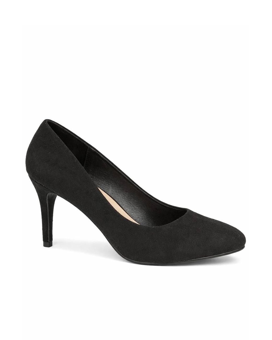 Spot on Black Classic High Heel Court Shoes