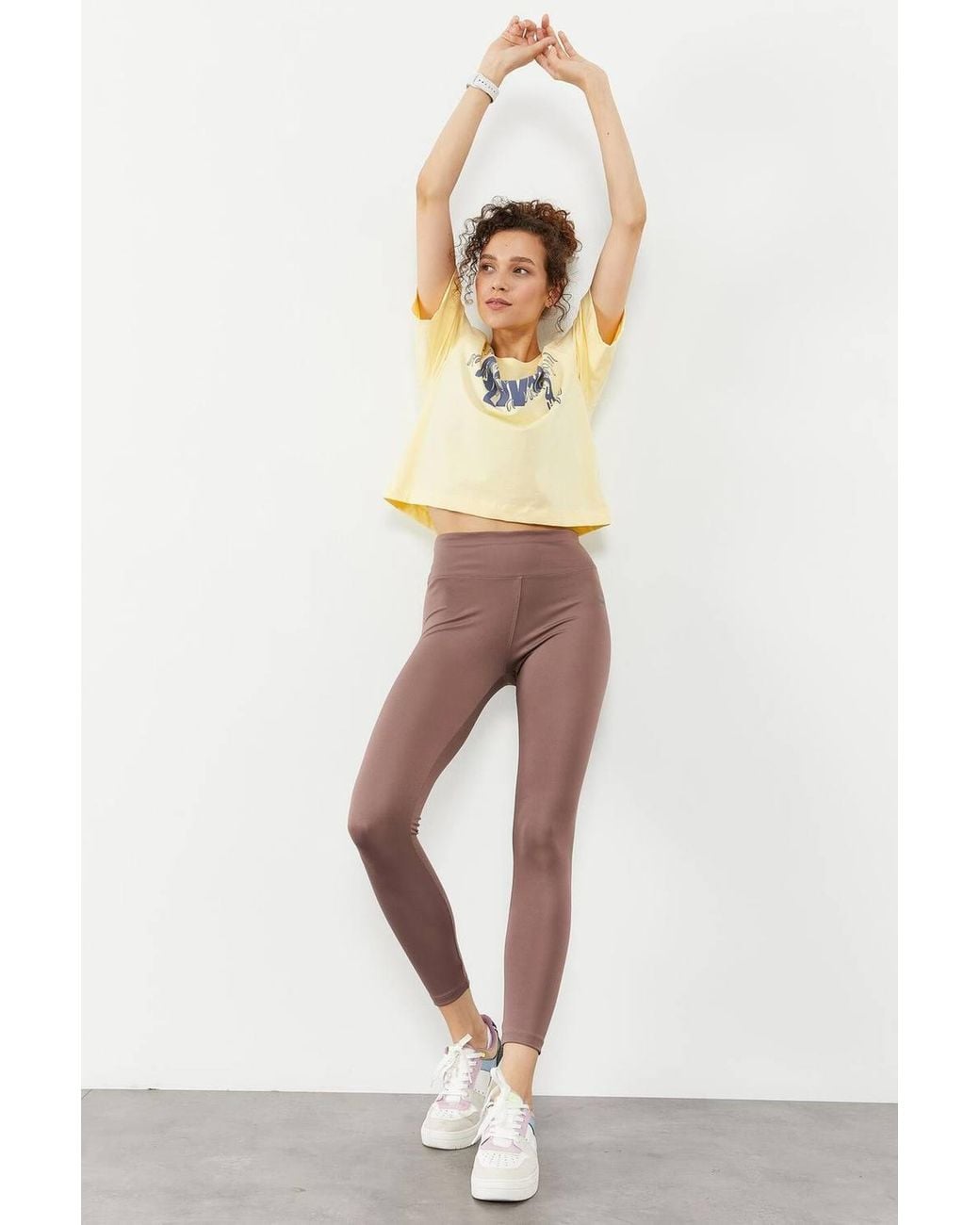 TOMMY LIFE White High-Waist Slim-Fit Leggings