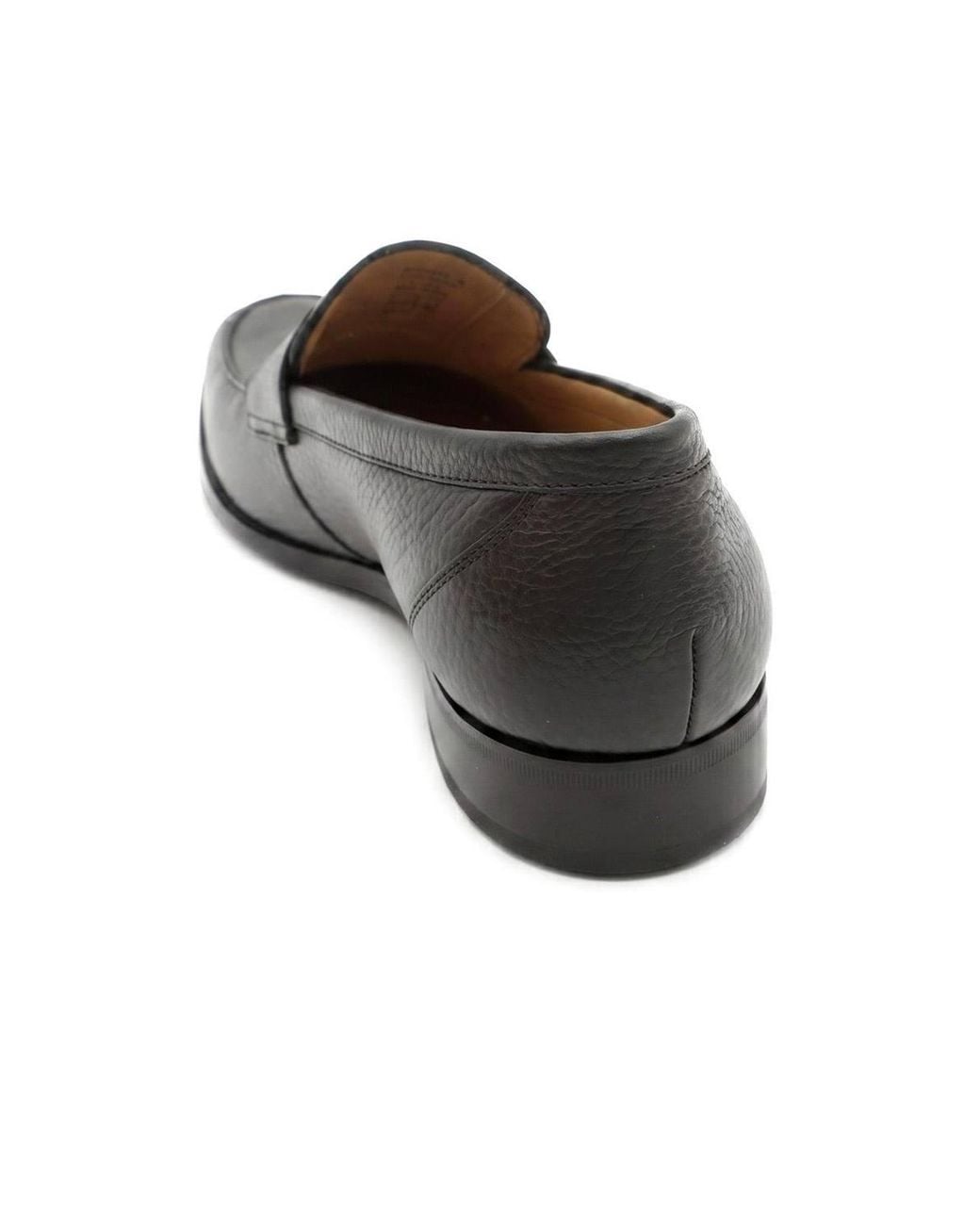 Jones Bootmaker Black Russell Leather Penny Loafers for men