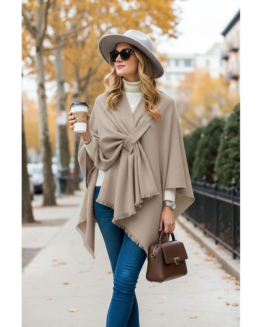 MODISHION Natural Oversized Plain Shawl Wrap