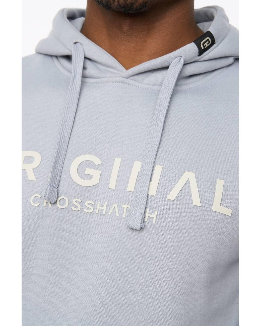Crosshatch Gray Bardon Hoodie With High Build Graphics for men