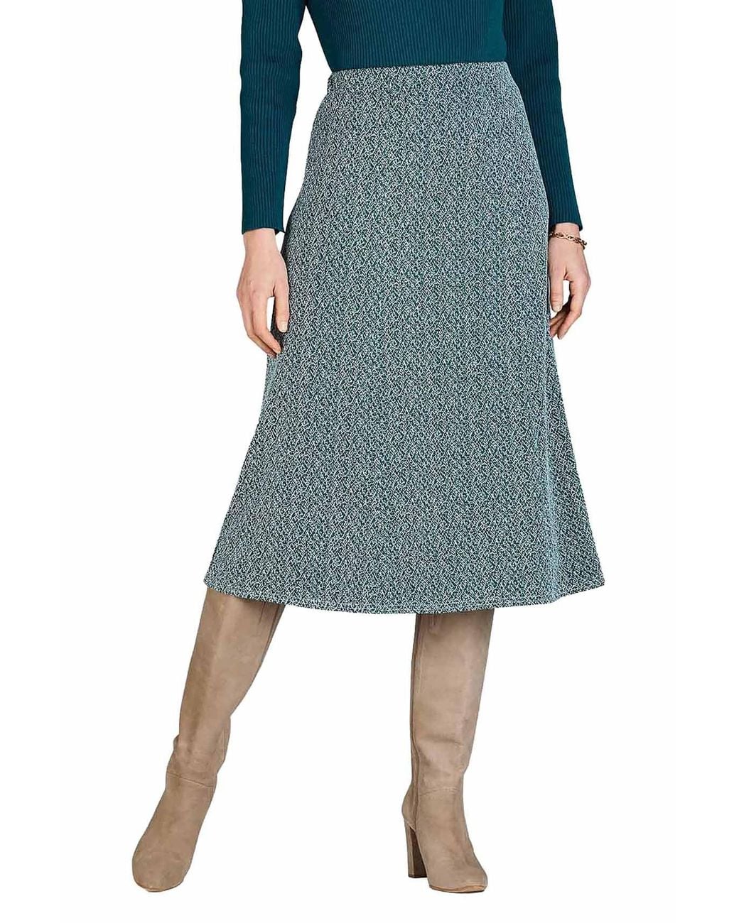 Chums Blue Tweed Effect Skirt Length 27 Inches