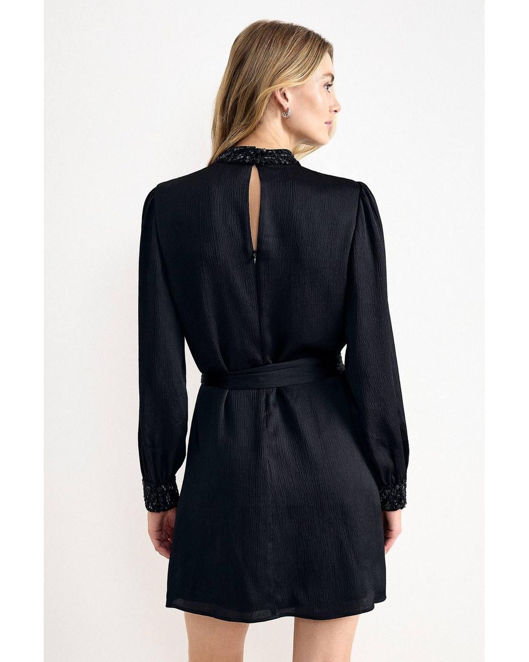 Phase Eight Blue Annelise Embellished Mini Dress