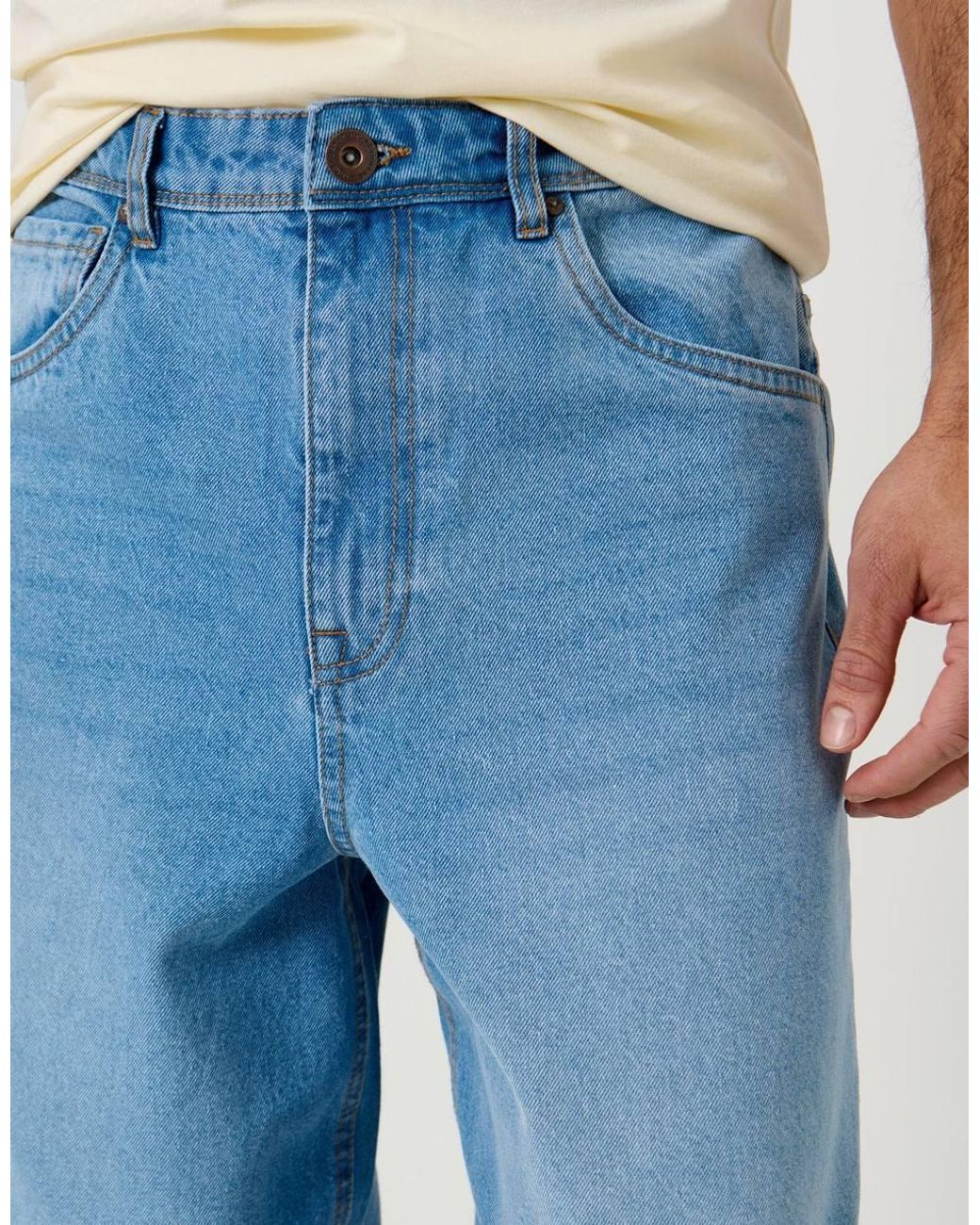 Threadbare Blue Baggy Fit Jeans for men