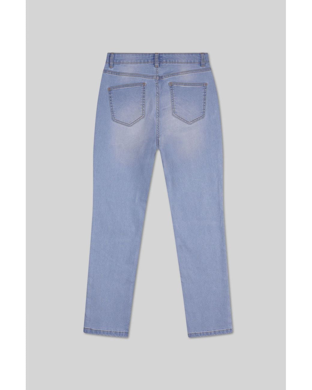 Enorsia Blue High Waisted Regular Fit Jeans
