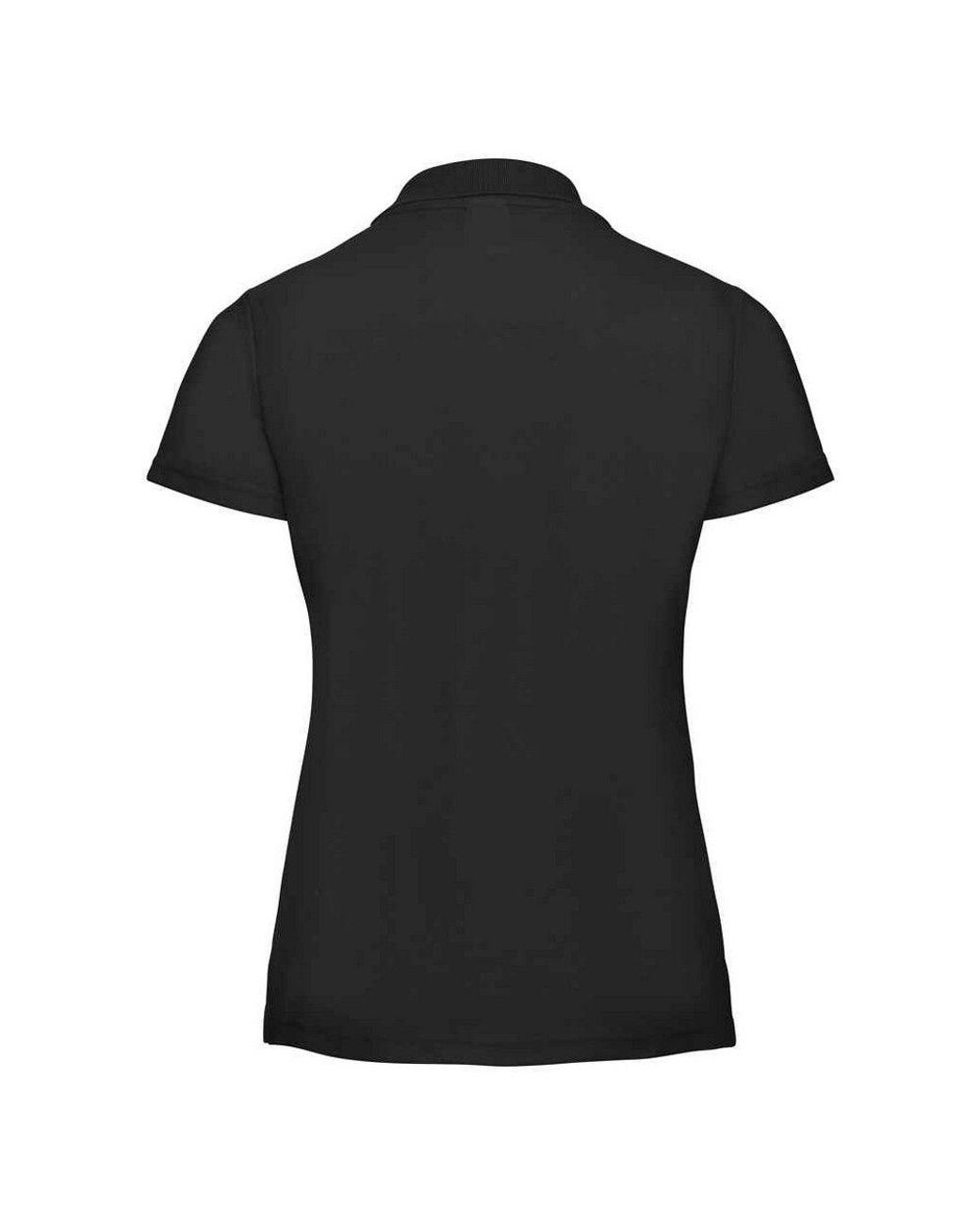 Russell Black Classic Plain Polycotton Polo Shirt