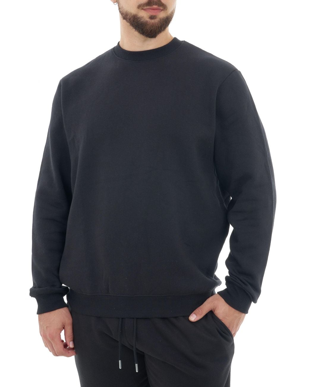 Smart Living Blue Polycotton Crewneck Sweatshirt for men