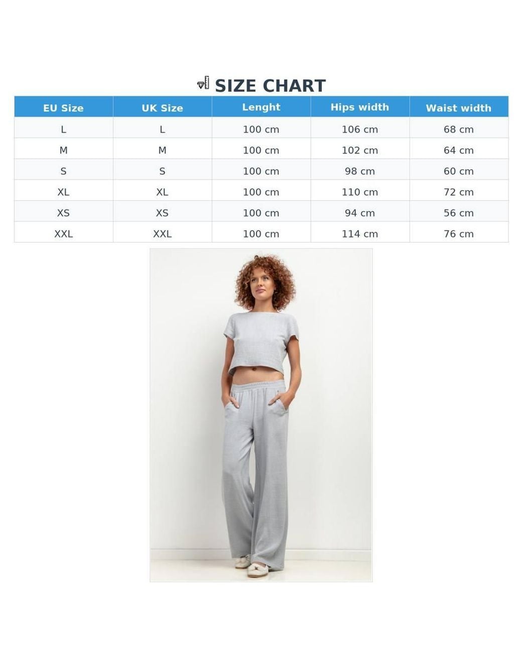 Love Lace Gray Summer Linen Comfortable Wide Leg Trousers