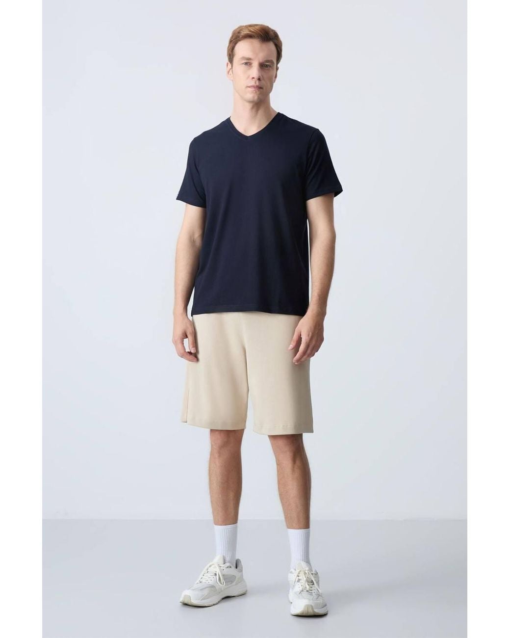 TOMMY LIFE Natural Cotton-Blend Sweat Shorts for men