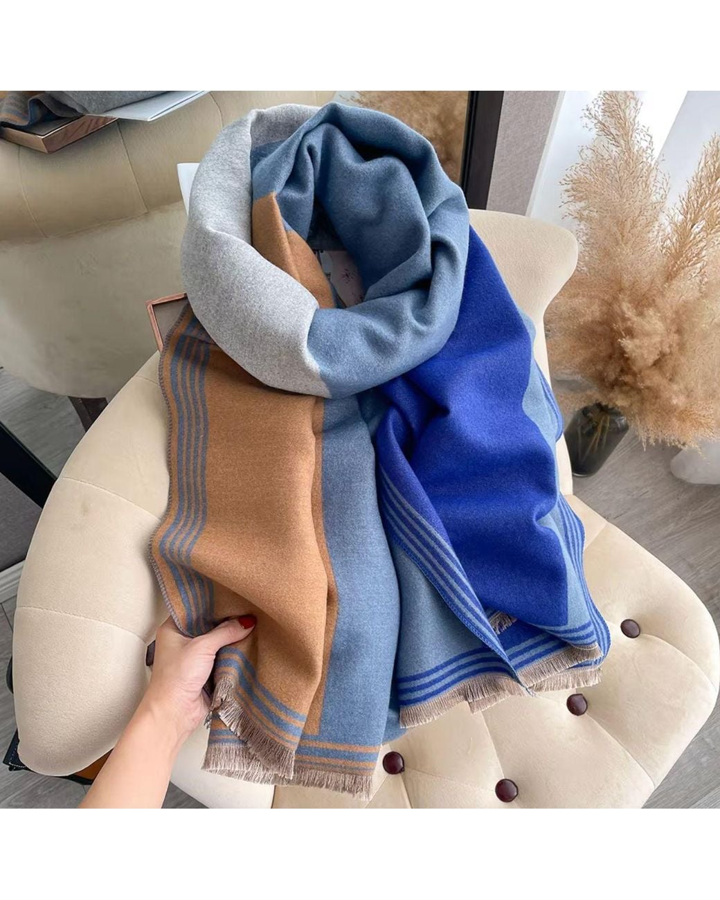 Lemon Daisy Accessories Blue Bonnie Winter Scarf Shawl