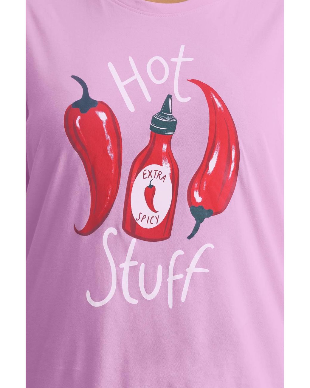 Yours Pink 'Hot Stuff' Wide Leg Pyjama Set