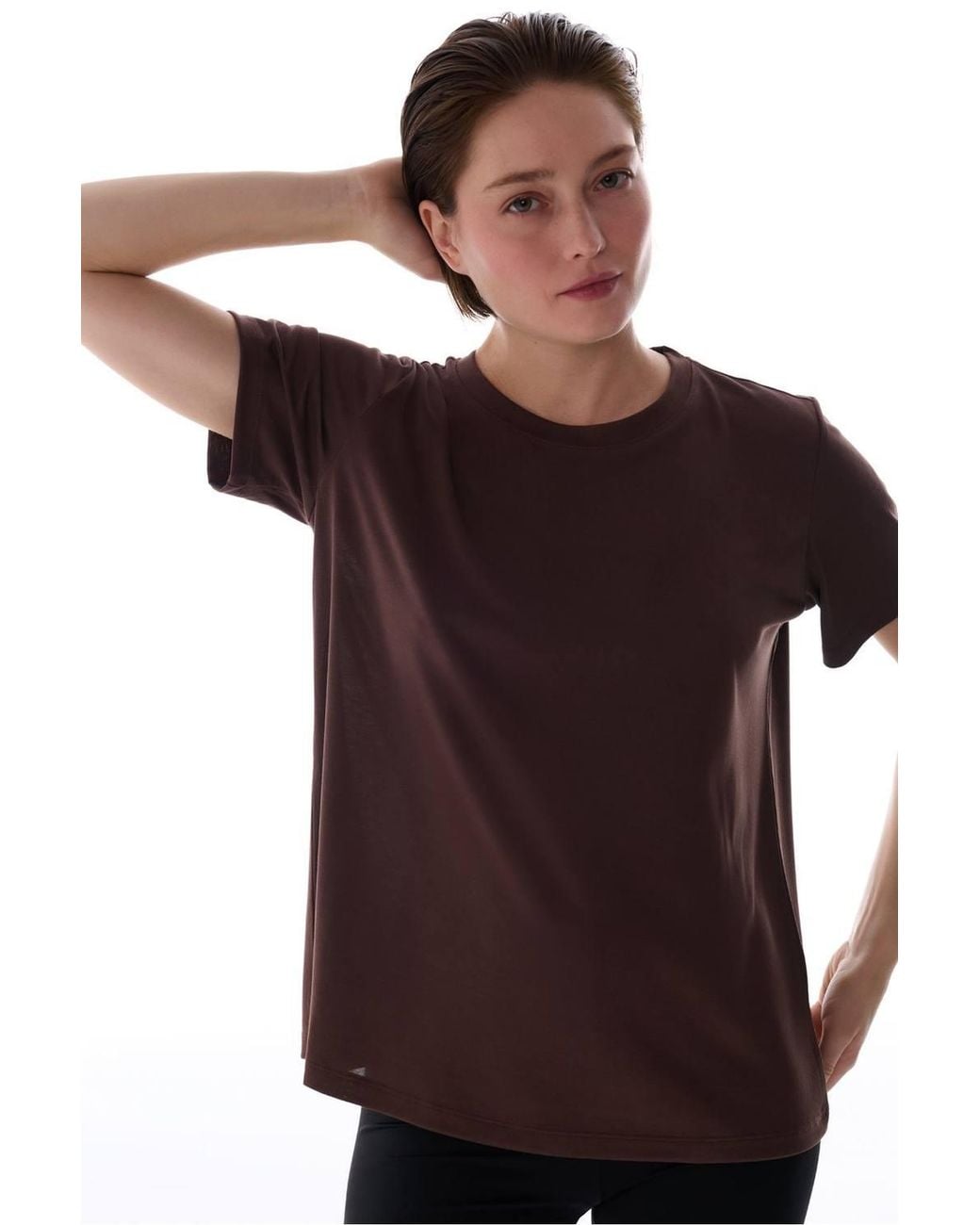 Penti Brown Modal T-Shirt Crew Neck