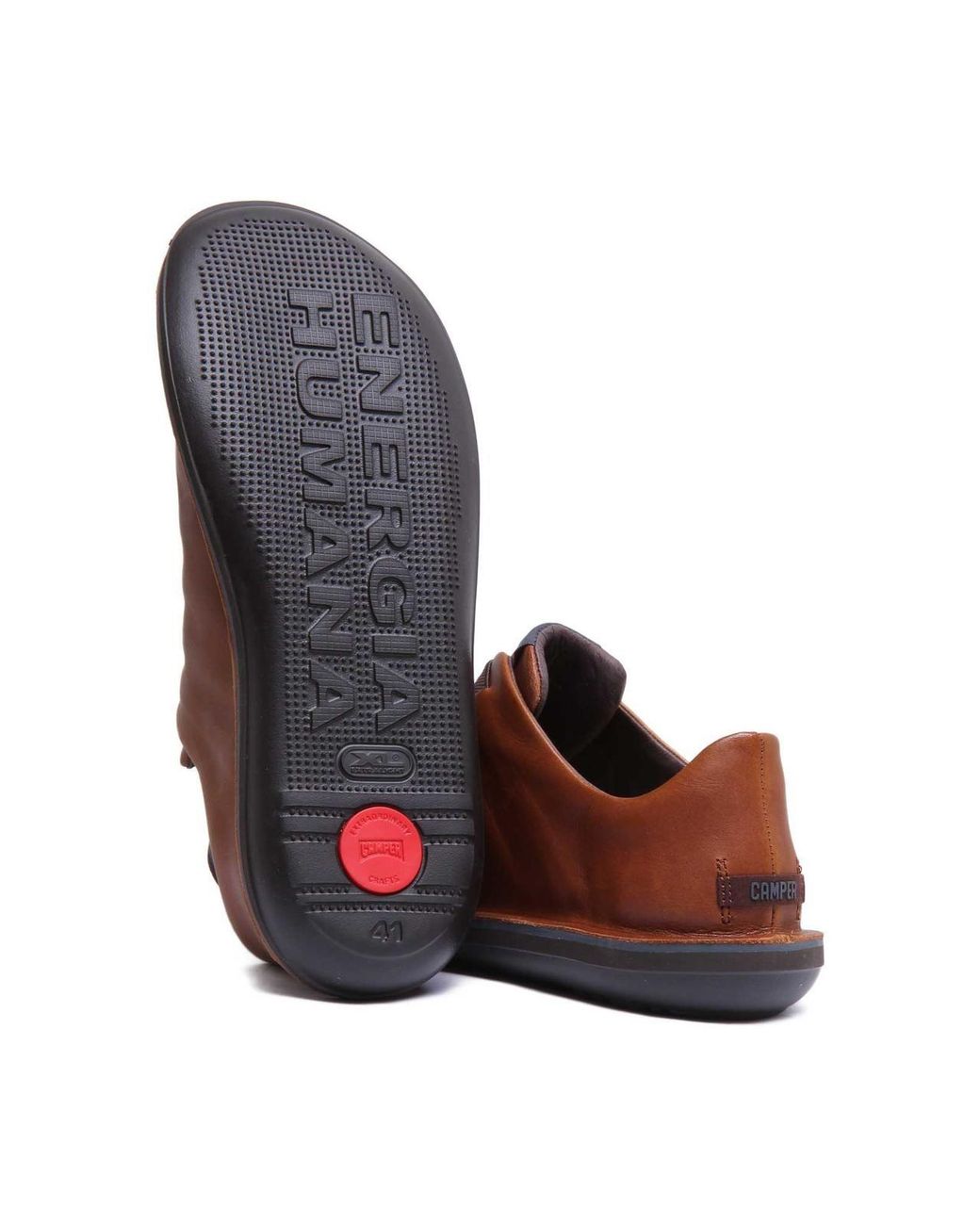 Camper Brown 'Beetle' Leather Shoes for men