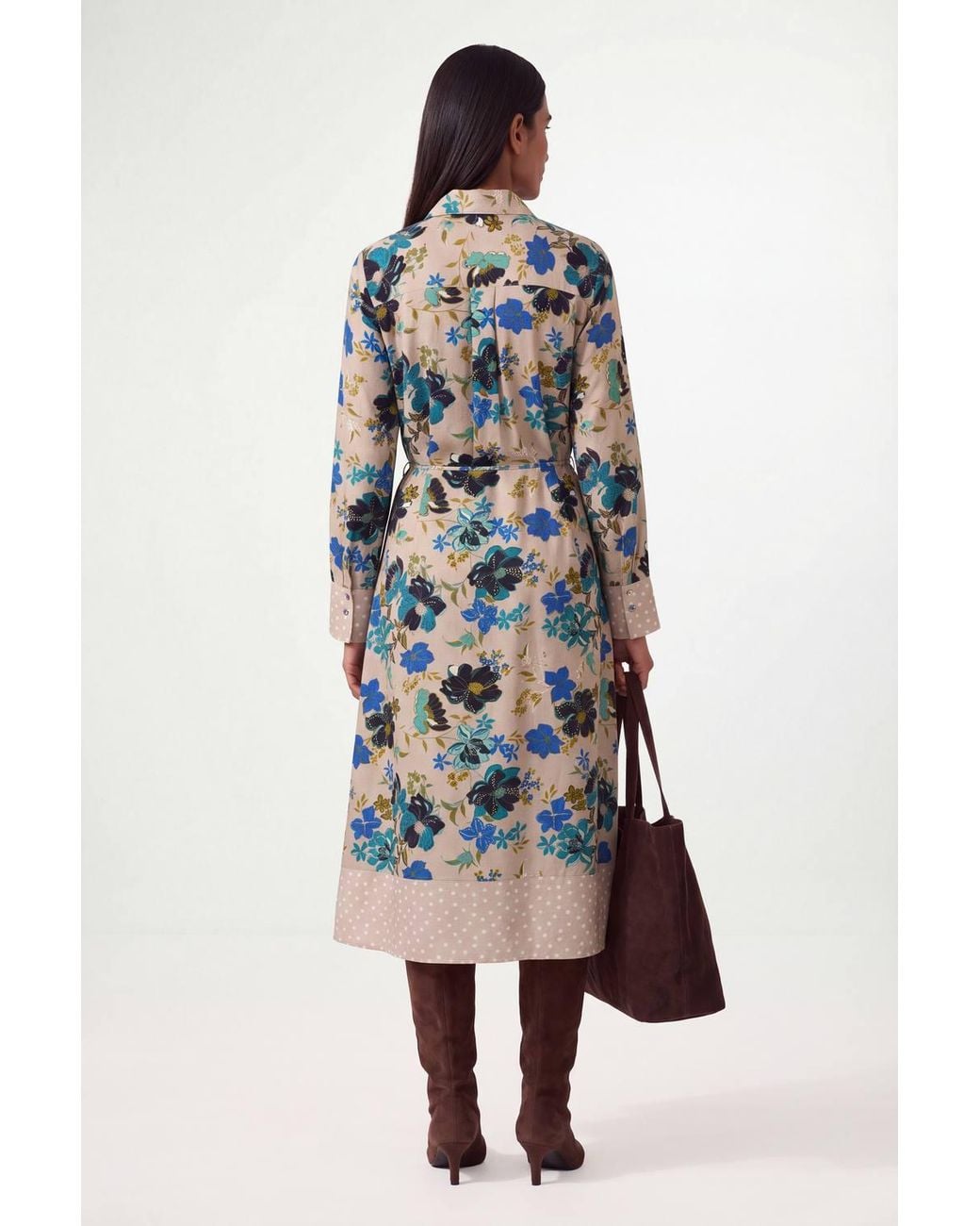 Wallis Blue Floral Mix Print Shirt Dress