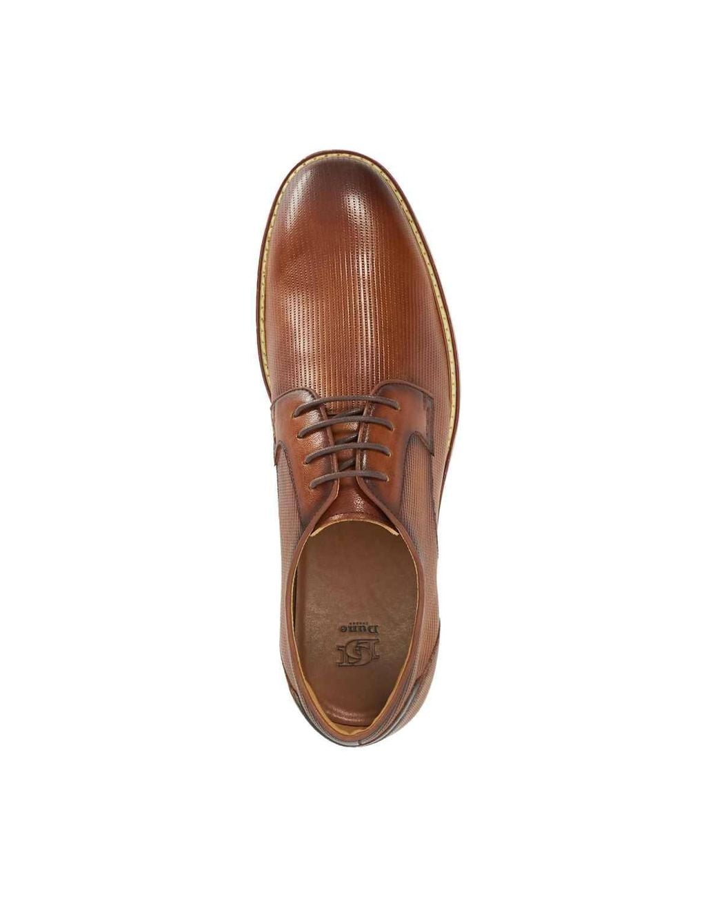 Dune Brown 'Brinny' Leather Casual Shoes for men