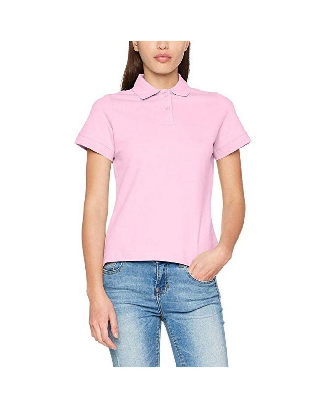 Fruit Of The Loom Pink Premium Fitted Short-Sleeved Polo Shirt