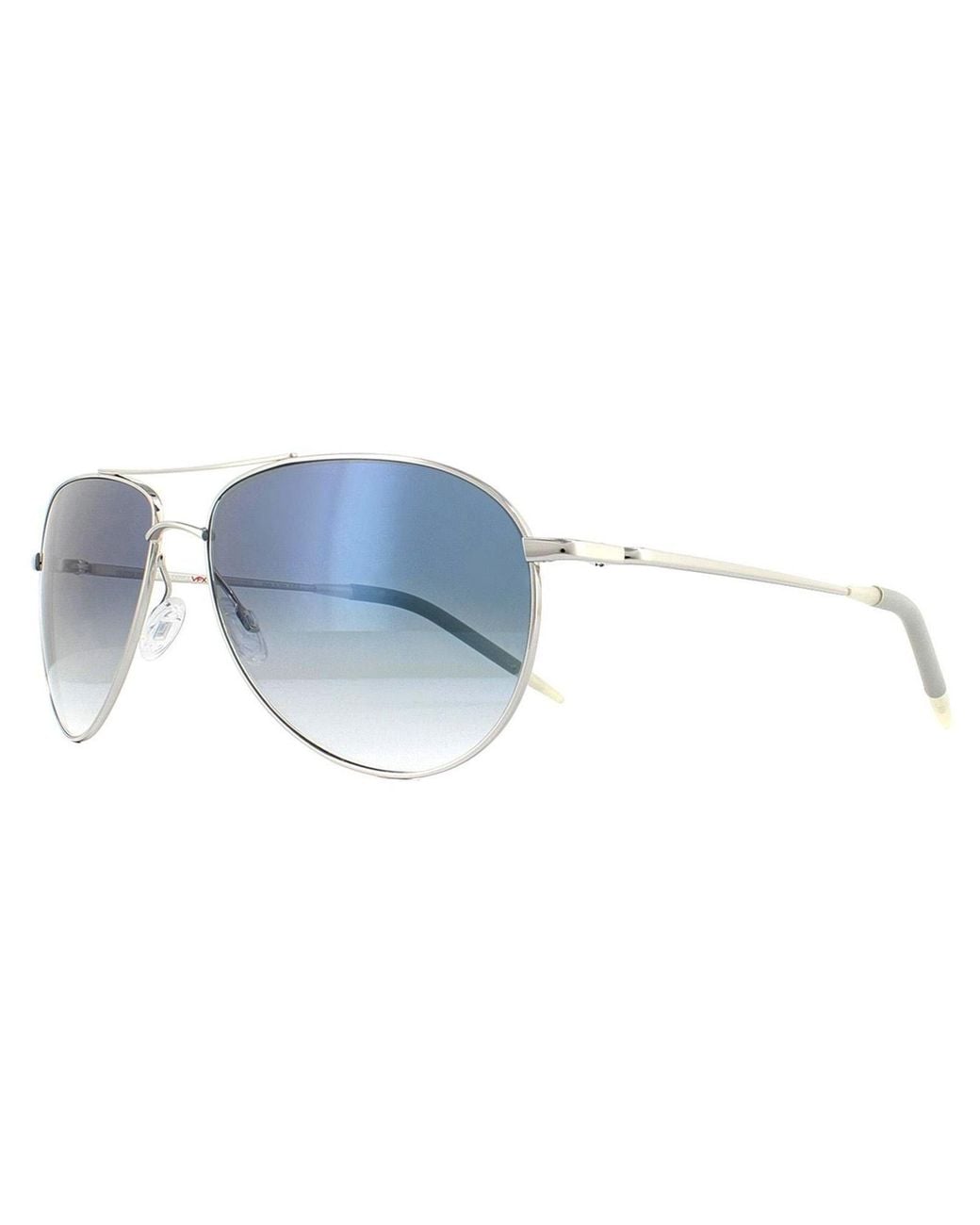 Oliver Peoples Blue Aviator Chrome Sapphire Vfx Sunglasses for men