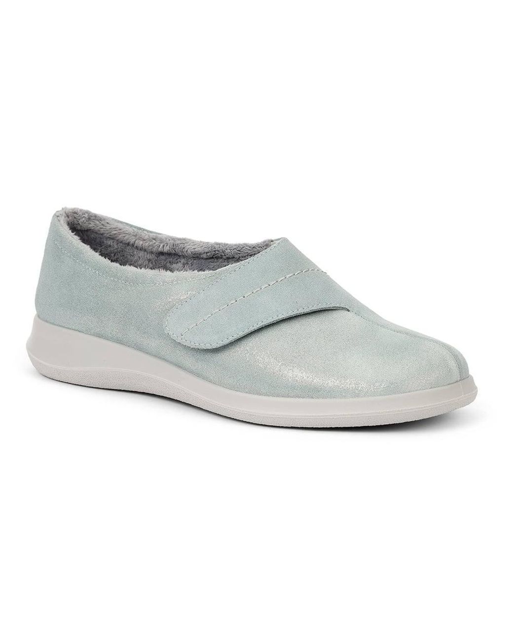 Hotter Gray 'Wrap' Slippers