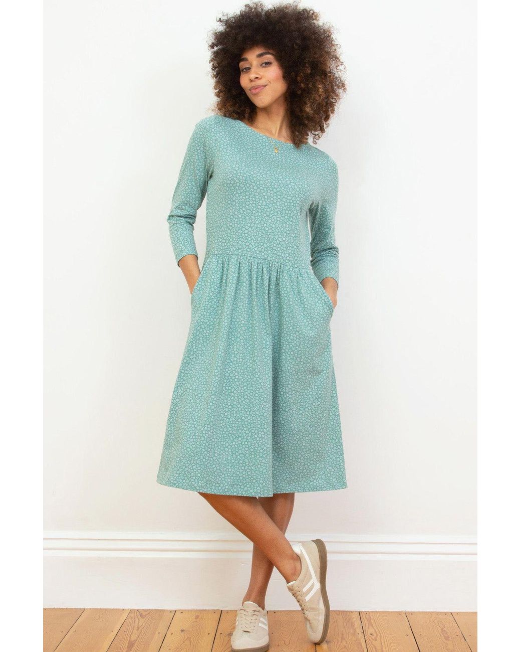 Kite Blue Beechwood 3/4 Sleeve Jersey Dress