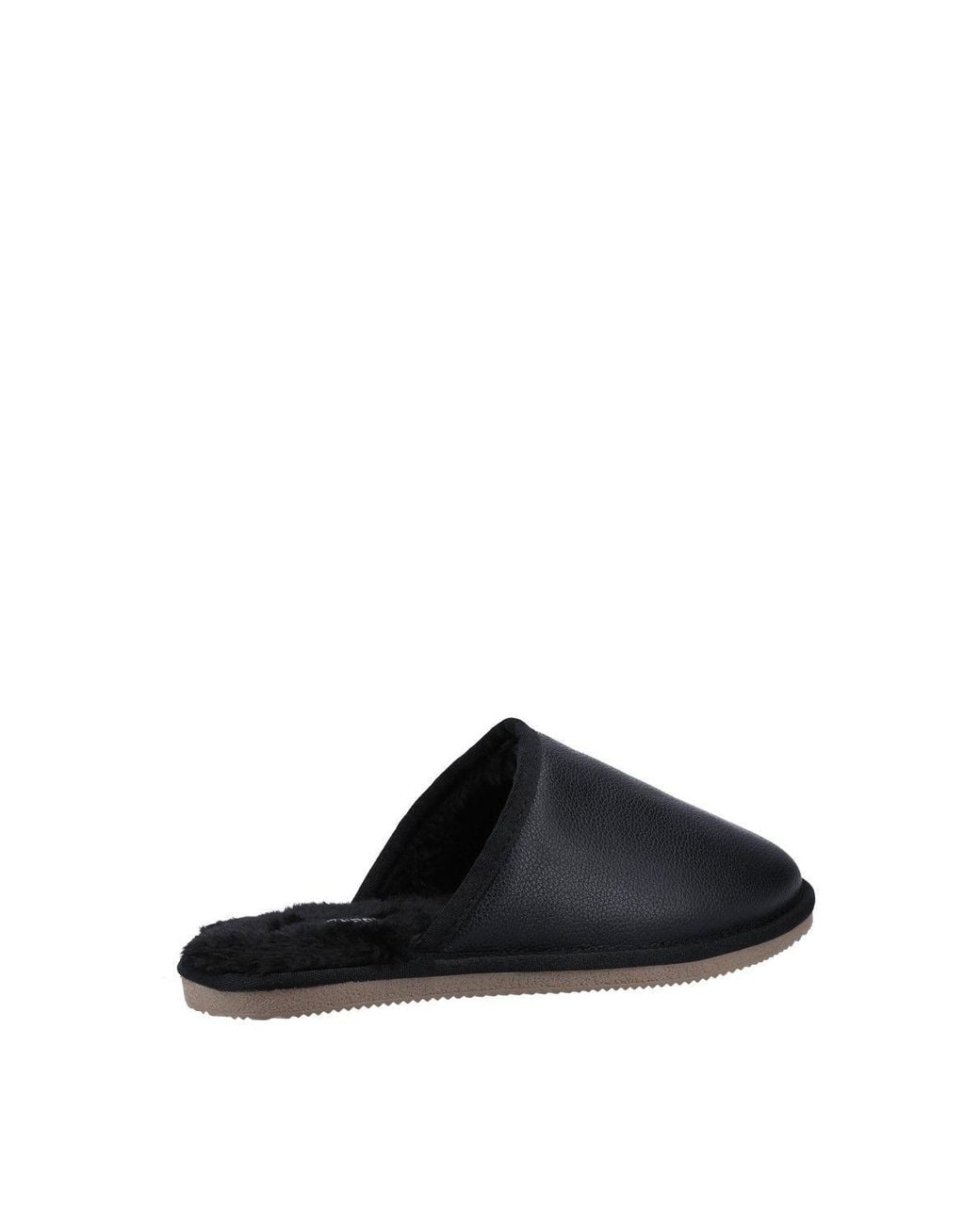 Hush Puppies Black 'Coady' Leather Slipper for men