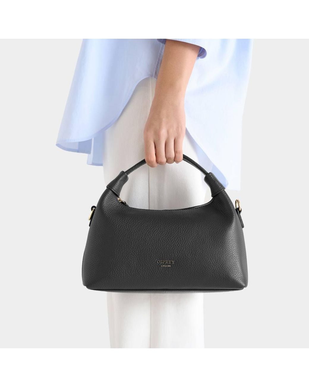 Osprey Black The Alpha Leather Grab & Crossbody Bag