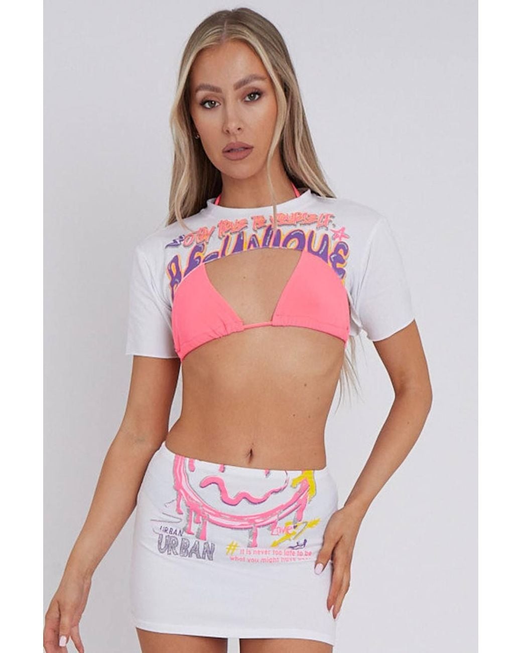 Stylewise Red Graphic Print Crop Top