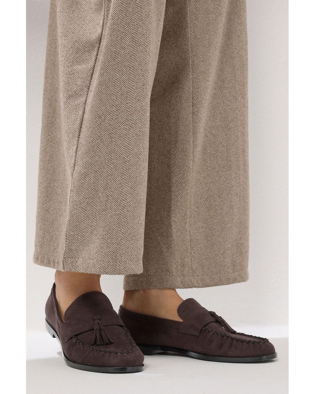 Long Tall Sally Brown Flat Loafers