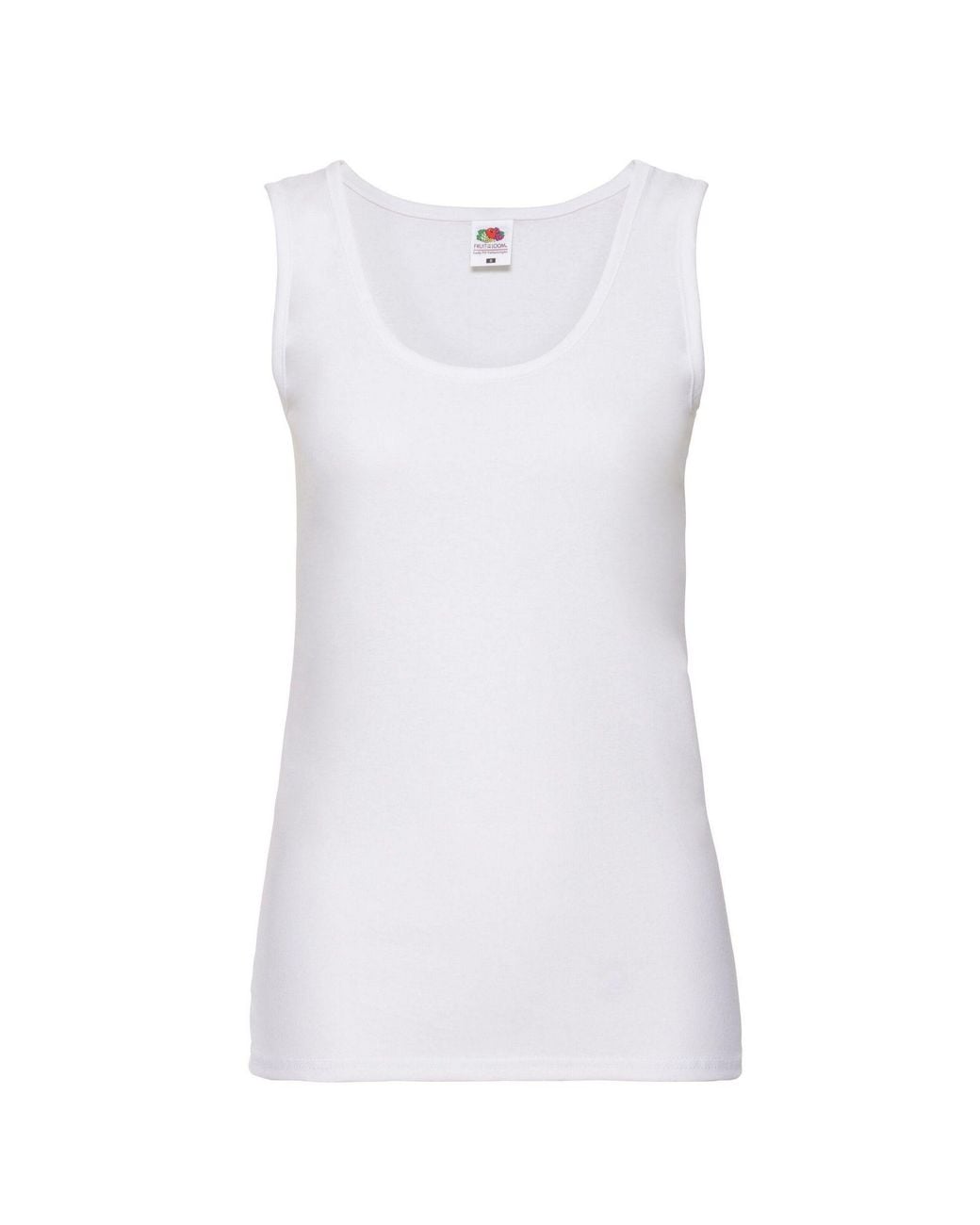 Fruit Of The Loom White Valueweight Lady Fit Vest Top
