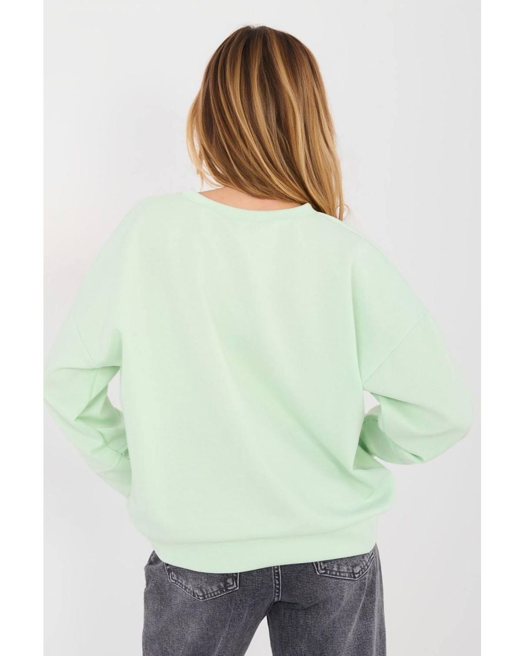 Love Lace Multicolor Round Neck Long Sleeve Printed Sweatshirt With Slogan