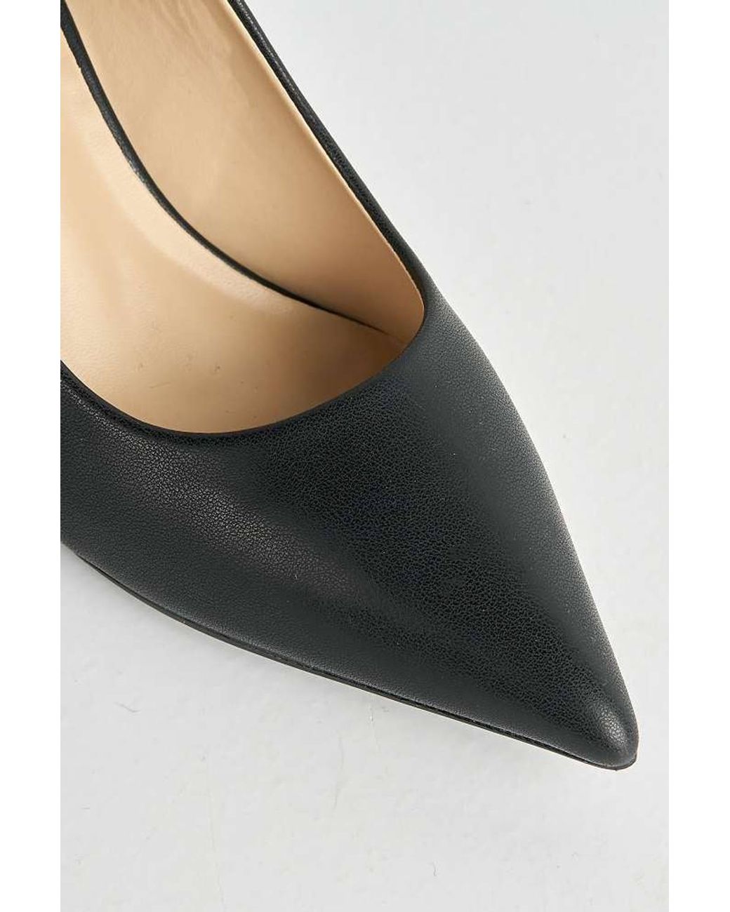 Miss Diva Black Aranea Pointed Toe Court Shoes