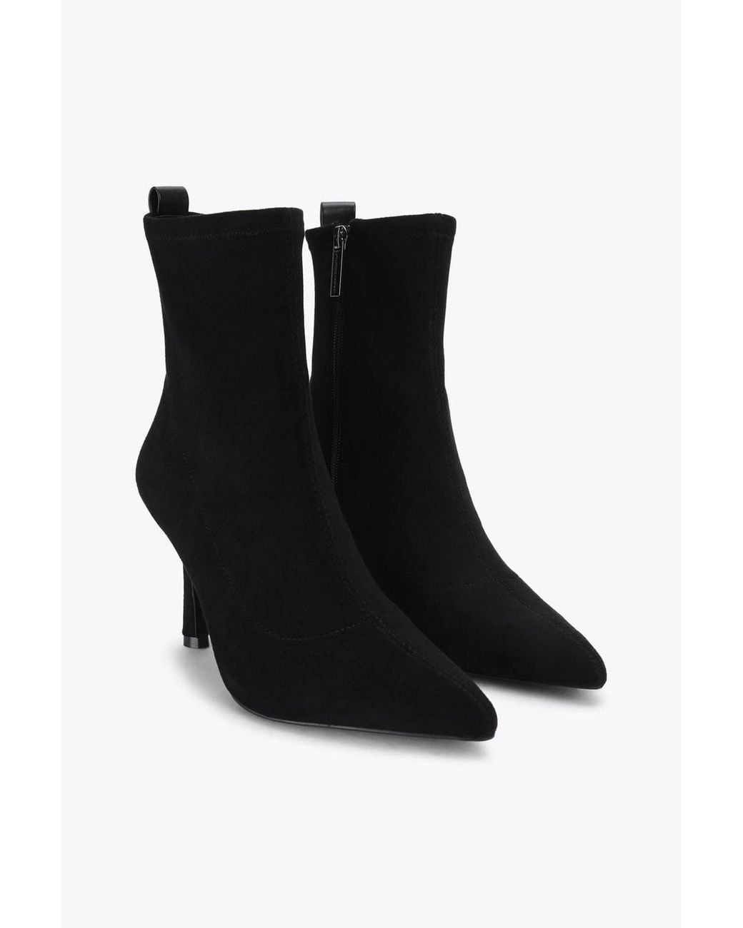 KG by Kurt Geiger Black 'Adina Ankle' Suedette Boots
