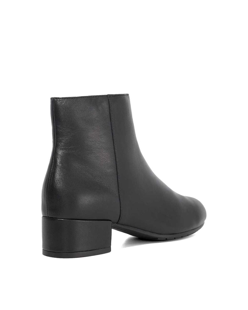 Dune Black 'Pippie' Leather Ankle Boots