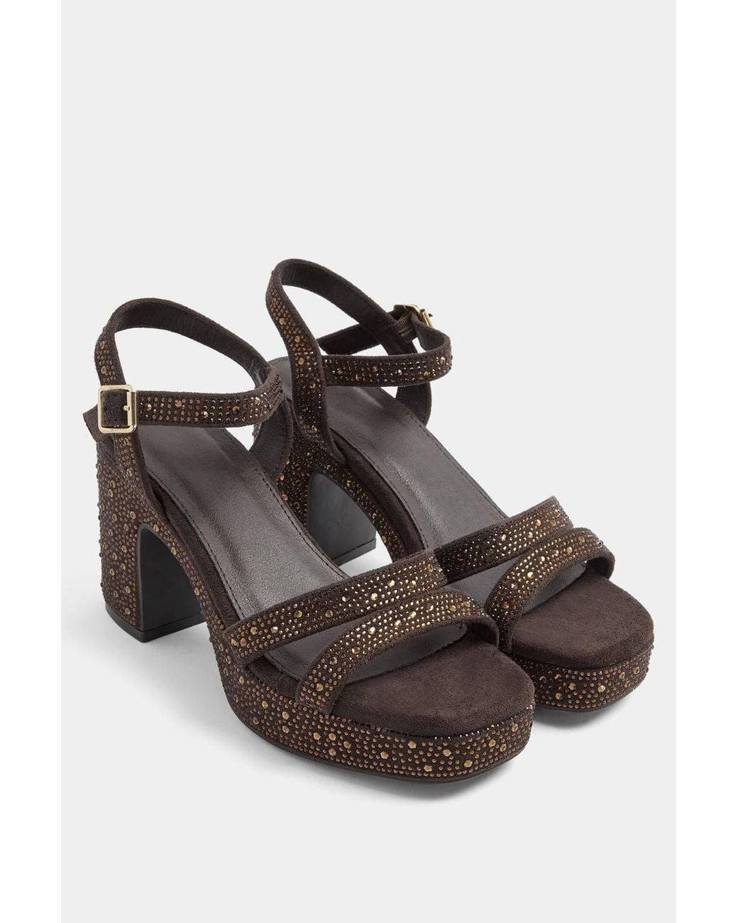 Yours Natural Diamante Heel Sandals